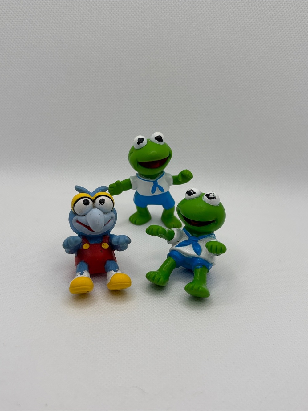 VTG 80s Muppets Babies Kermit the Frog and Gonzo Set of 3 Toys Small PVC